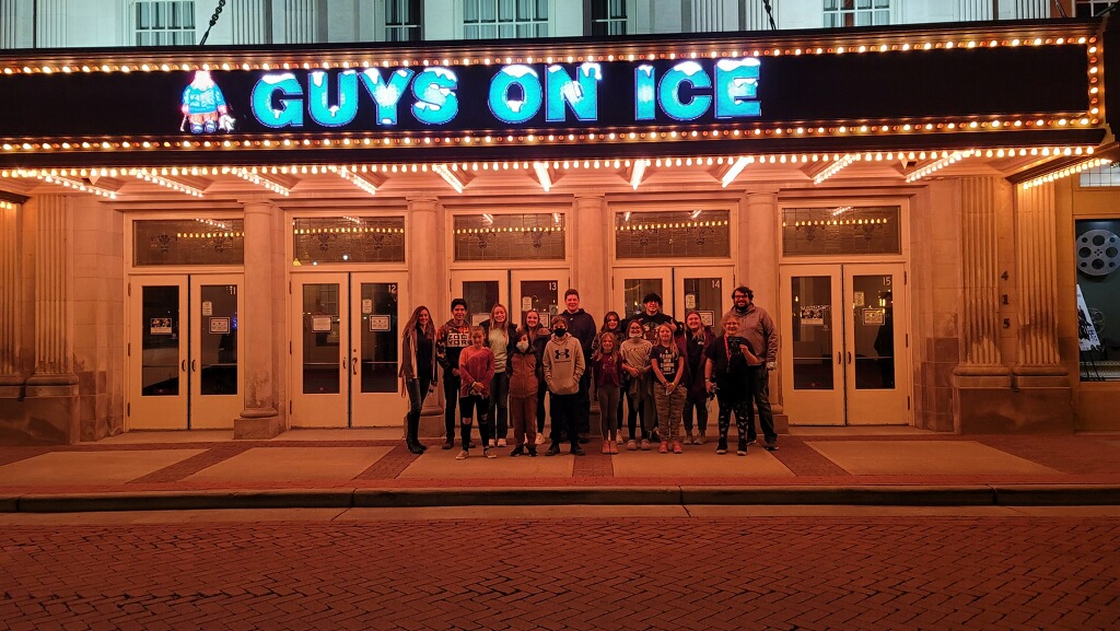 The group at the theater